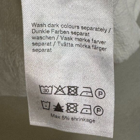 Samsoe Samsoe Margot Blouse Size XS White Puff Sleeve Collared Top - Picture 9 of 9